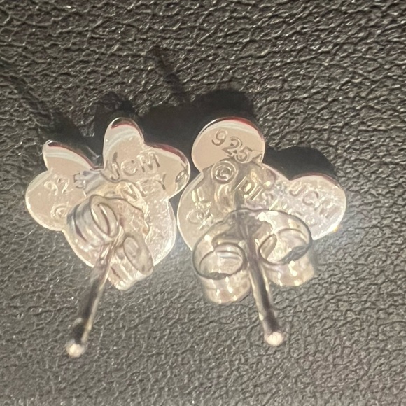 Mickey and Minnie Mouse Earrings Sterling Silver and Enamel Mismatched - Picture 3 of 4